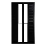 Porta-Balcao-Veneziana-6-Folhas-Vidro-Liso-Aluminio-Preto-210x150cm