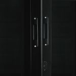 Porta-Balcao-Veneziana-6-Folhas-Vidro-Liso-Aluminio-Preto-210x150cm