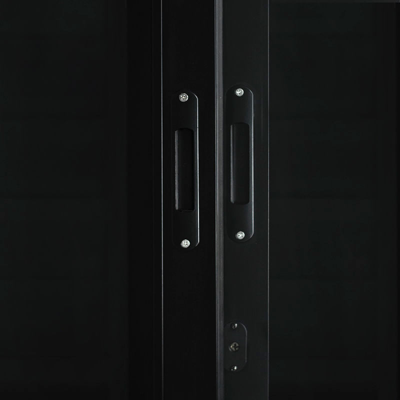 Porta-Balcao-Veneziana-6-Folhas-Vidro-Liso-Aluminio-Preto-210x150cm