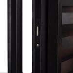 Porta-Balcao-Veneziana-6-Folhas-Vidro-Liso-Aluminio-Preto-210x150cm