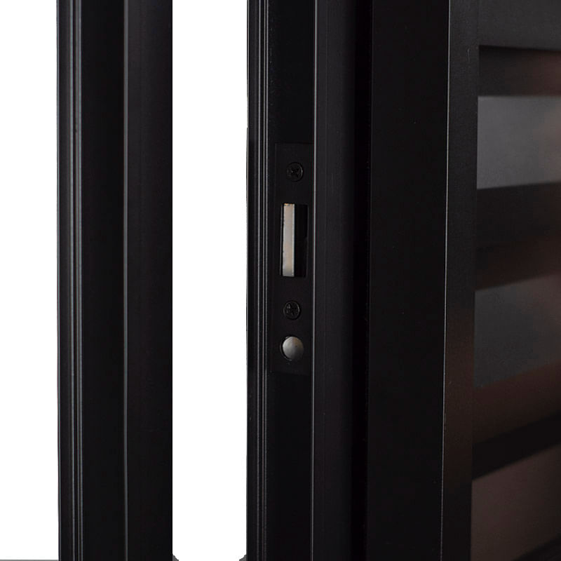 Porta-Balcao-Veneziana-6-Folhas-Vidro-Liso-Aluminio-Preto-210x150cm