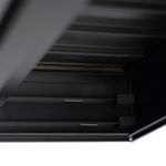 Porta-Balcao-Veneziana-6-Folhas-Vidro-Liso-Aluminio-Preto-210x150cm