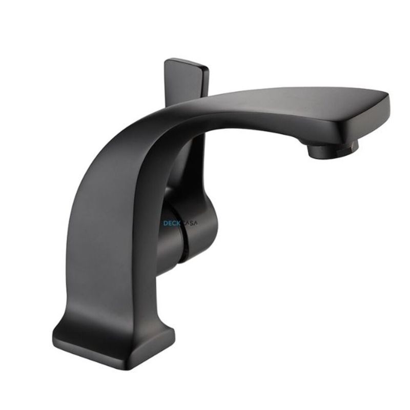 Monocomando-para-Banheiro-Mesa-Bica-Baixa-Preto-Luxo