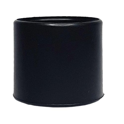 Ponteira Redonda para Móveis 7/8" 22,2mm PVC Preta 04 Peças