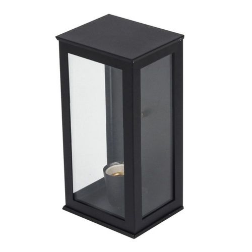Arandela Vintage 260 Quadrada em Alumínio Preto para 1 Lâmpada E27