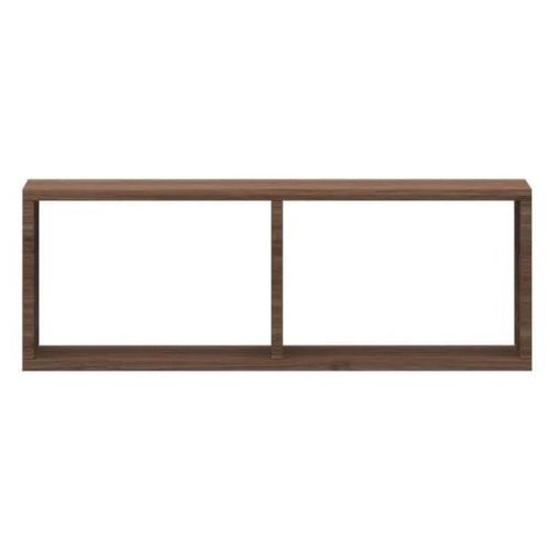 Nicho Retangular Duplo MDF Amadeirado 60x20x1,5cm
