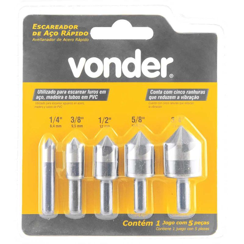 Jogo-de-Escareador-de-Aco-Rapido-1-4--a-3-4--5-pecas-Vonder