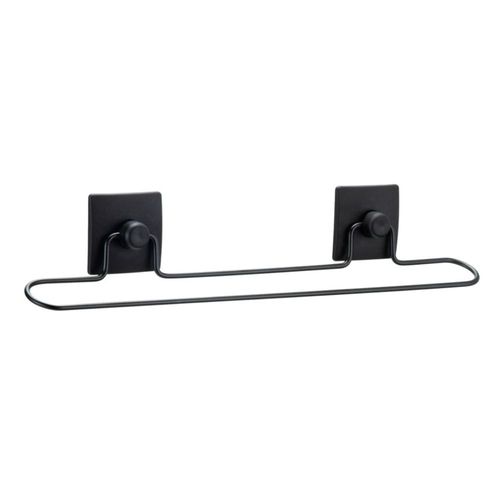 Porta Toalha de Banho Dupla Face com Barra Curva Preto