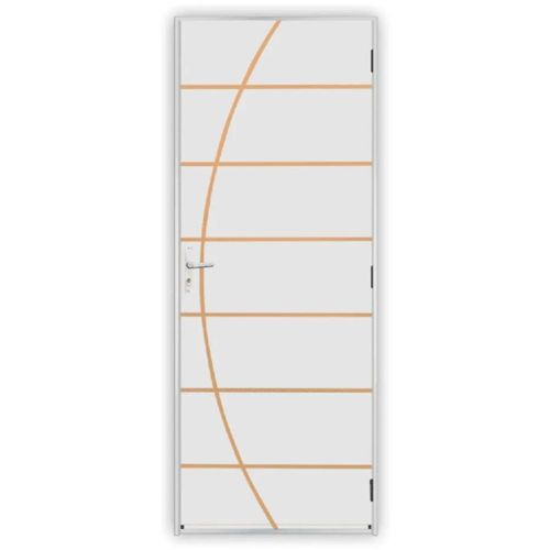 Kit Porta Frisada Colméia Neblina Ecomadeira Branco Esquerdo 212x95cm