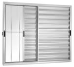 Veneziana-3-Folhas-com-Grade-Aluminio-Brilhante-100x100cm
