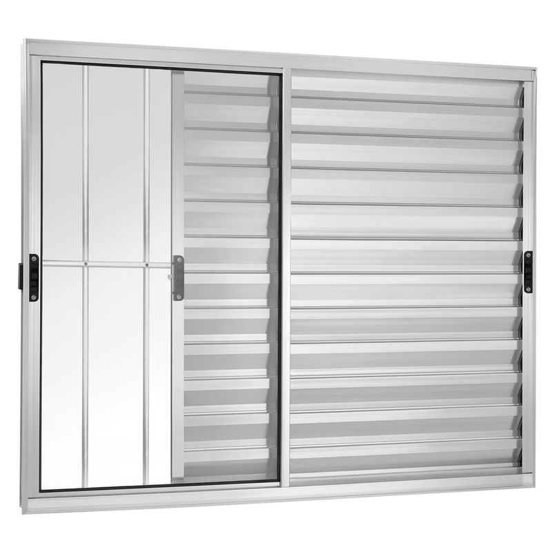 Veneziana-3-Folhas-com-Grade-Aluminio-Brilhante-100x100cm