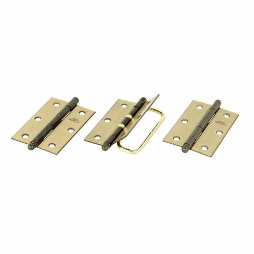 Dobradiça Porta Camarão 3.1/2"X2.5/16" até 21Kg Aço Oxidado 03 Peças