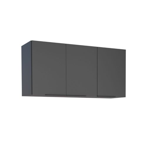 Armário Aéreo para Cozinha Cisne 116x36,5x57cm MDP/MDF Preto