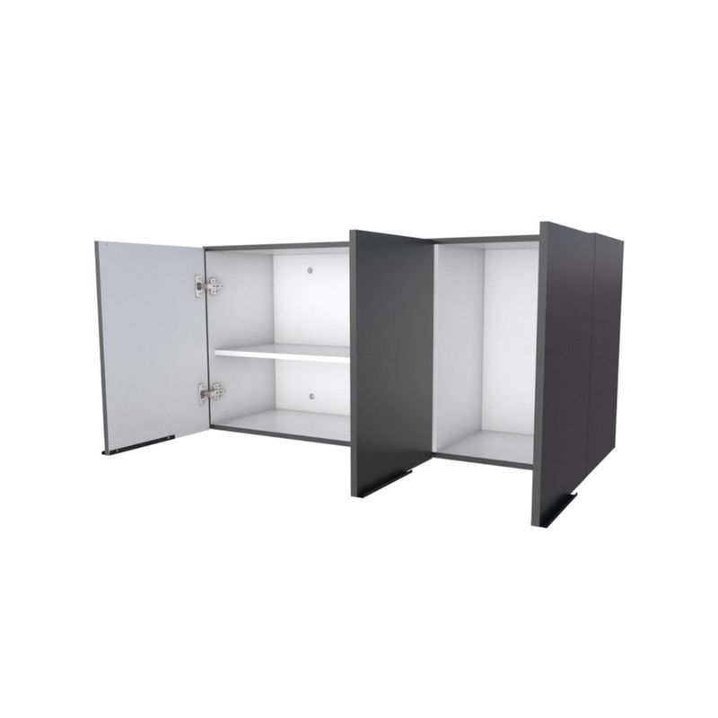 Armario-Aereo-para-Cozinha-Cisne-116x365x57cm-MDP-MDF-Preto