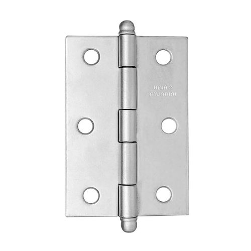 Dobradiça Pino Bola 2.1/2"X1.5/8" até 10Kg Acetinada 03 Peças