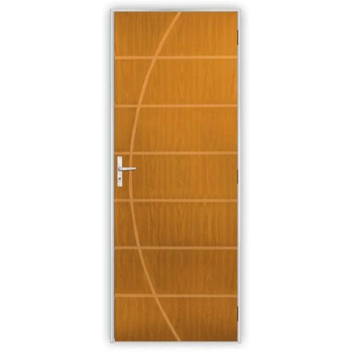 Kit Porta Frisada Colméia Neblina Ecomadeira Mogno Esquerdo 212x95cm