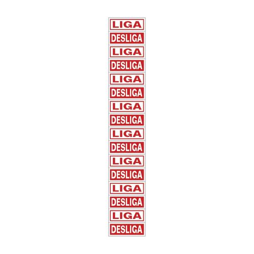 Placa Liga / Desliga 5x25cm em Poliestireno