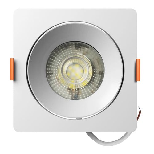 Spot Led Easy Decor Embutir Quadrado Branco 12W 960 Lúmens Luz Amarela
