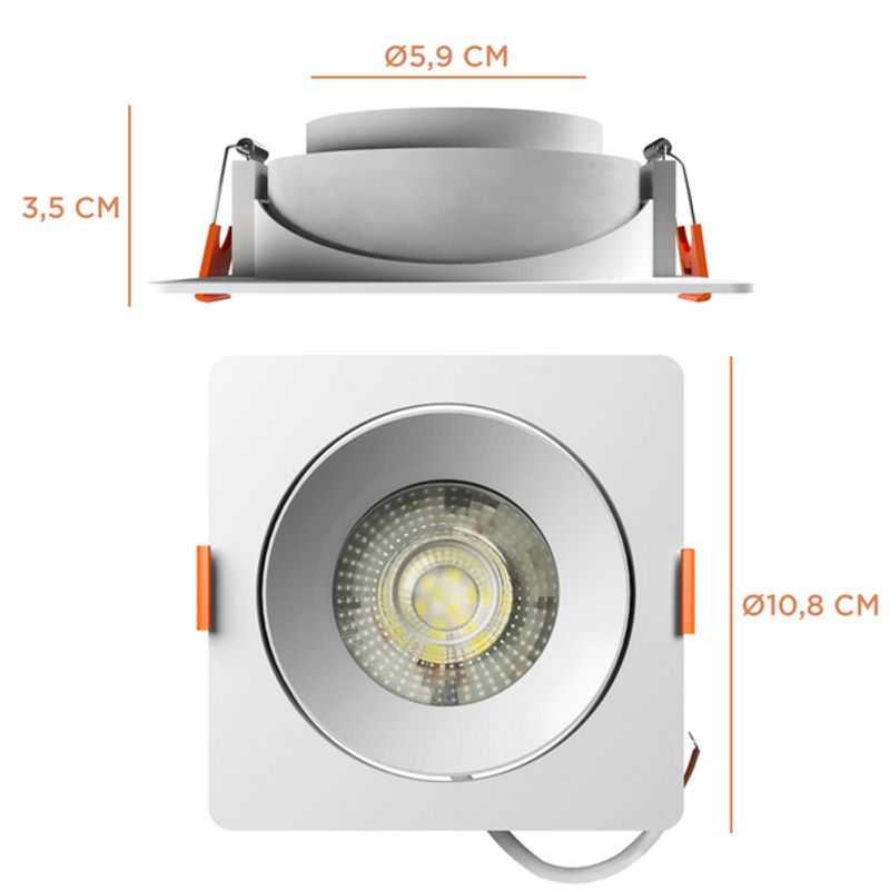 Spot-Led-Easy-Decor-Embutir-Quadrado-Branco-12W-960-Lumens-Luz-Amarela