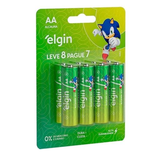 Pilha Alcalina 1.5V Tipo AA Blister com 8 unidades
