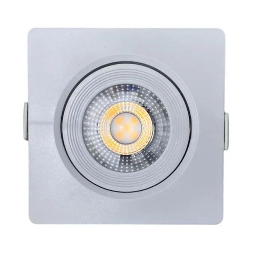 Spot de Led de Embutir Quadrado Branco 10W 720 Lúmens Luz Amarela