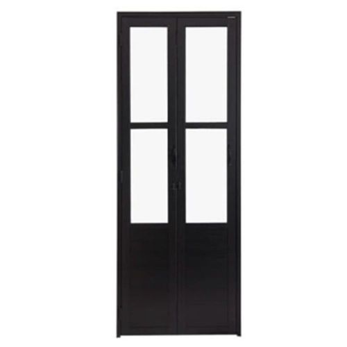 Porta Camarão Lambril Vidro Boreal c/Fechadura Preto Direito 210x70cm