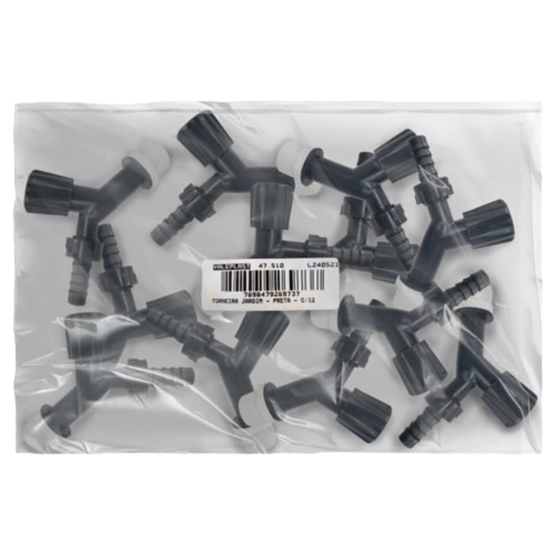 Torneira-para-Tanque-Jardim-Parede-Curta-ABS-Preto-com-12-pecas