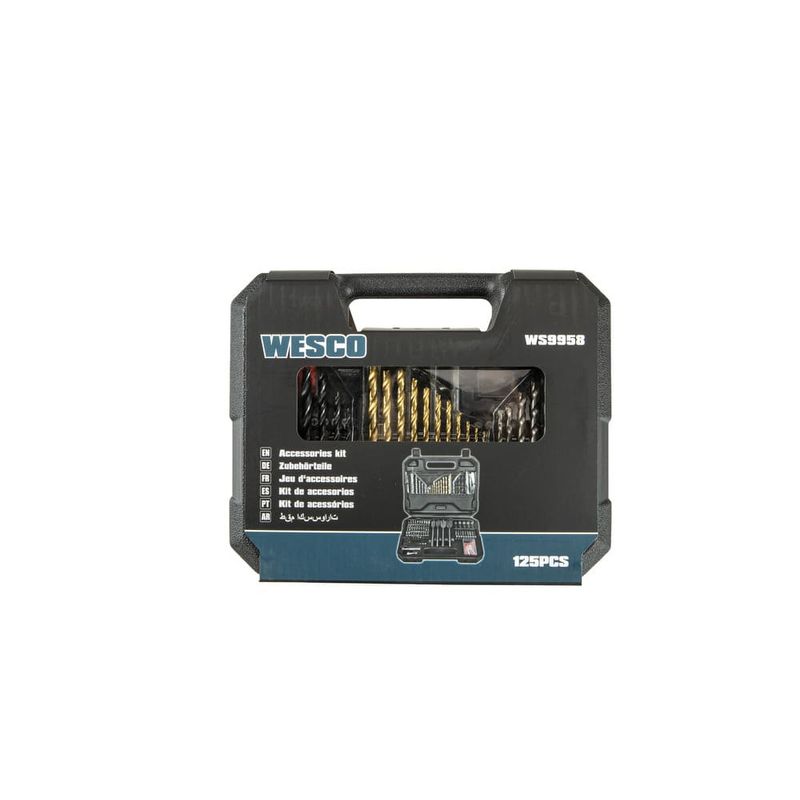 Kit-de-Brocas-e-Bits-Com-125-Pecas-WS9958-Wesco