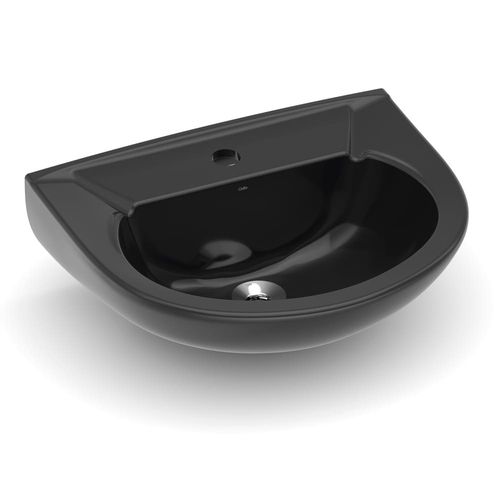 Lavatório Louça para Coluna Saveiro/Azaléia 47x39,5cm Preto