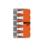 Conector-Emenda-5-Polos-ate-4mm²-32A-IP20-Wago-Caixa-com-25-Pecas