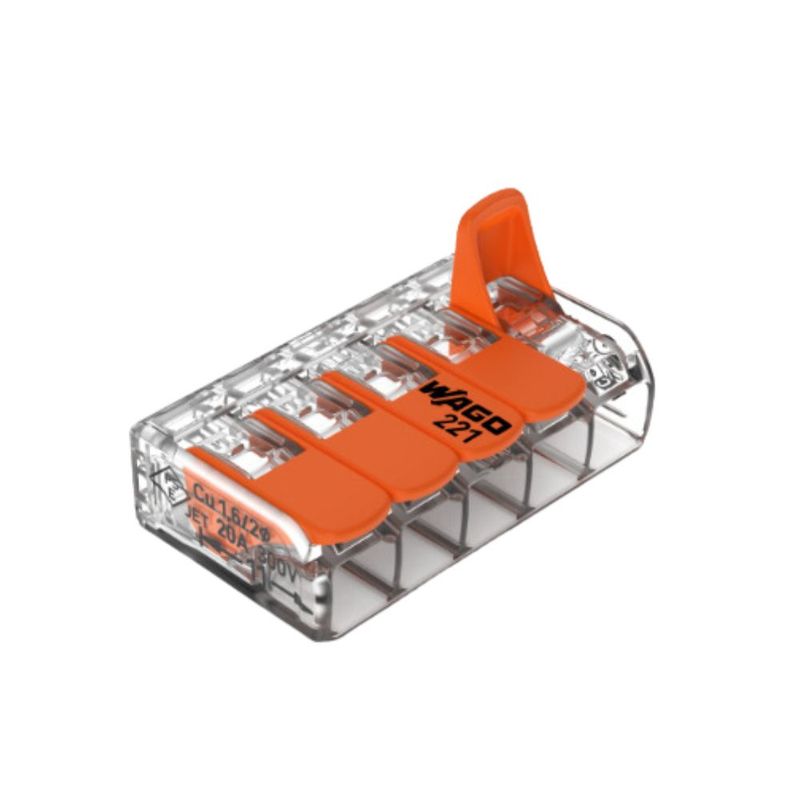 Conector-Emenda-5-Polos-ate-4mm²-32A-IP20-Wago-Caixa-com-25-Pecas