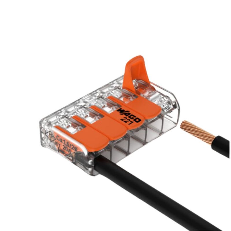Conector-Emenda-5-Polos-ate-4mm²-32A-IP20-Wago-Caixa-com-25-Pecas