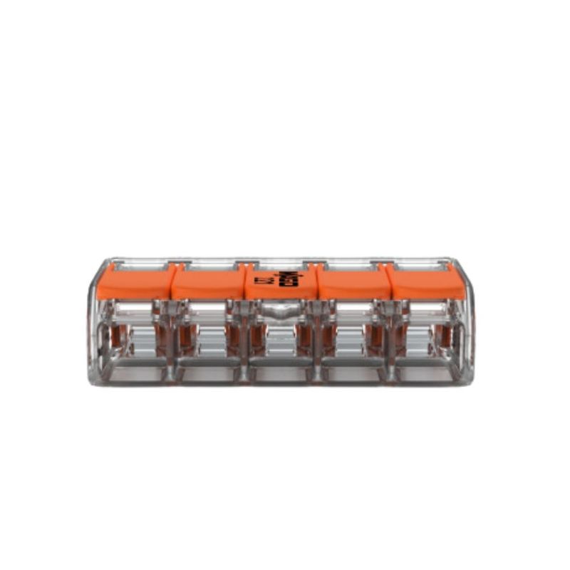 Conector-Emenda-5-Polos-ate-4mm²-32A-IP20-Wago-Caixa-com-25-Pecas