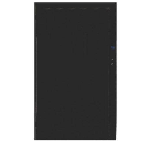 Portão de Aço Búzios Preto Esquerdo 200x104cm