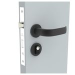 Fechadura-Externa-Roseta-Redonda-40MM-Icaro-Reta-Preto-Fosco