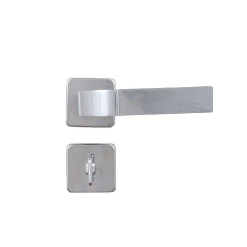 Fechadura Banheiro Roseta Quadrada Módena 40mm Cromado