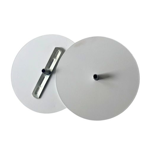 Canopla Redonda para Lustre ou Pendente em Alumínio Branco com 140mm