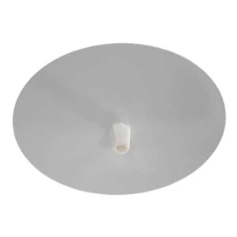 Canopla-Redonda-para-Lustre-ou-Pendente-em-Aluminio-Branco-com-140mm