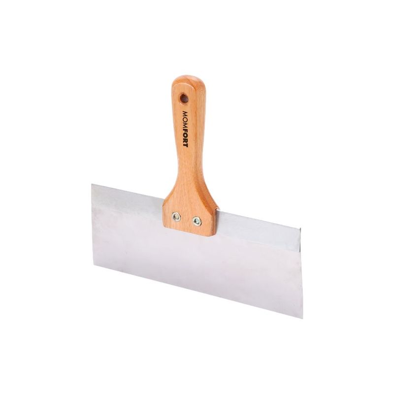 Espatula-de-Aco-Inox-Para-Drywall-Gesso-25cm-Cabo-Madeira-Momfort