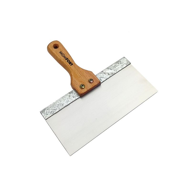 Espatula-de-Aco-Inox-Para-Drywall-Gesso-25cm-Cabo-Madeira-Momfort