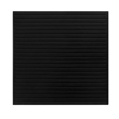 Piso Emborrachado Canelado Preto 4mm 50x50cm