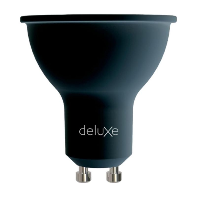 Lampada-de-LED-Dicroica-Preta-MR16-48W-GU10-350-Lumens-Luz-Amarela