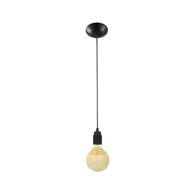 Pendente-One-em-Porcelana-Preto-para-1-Lampada-E27