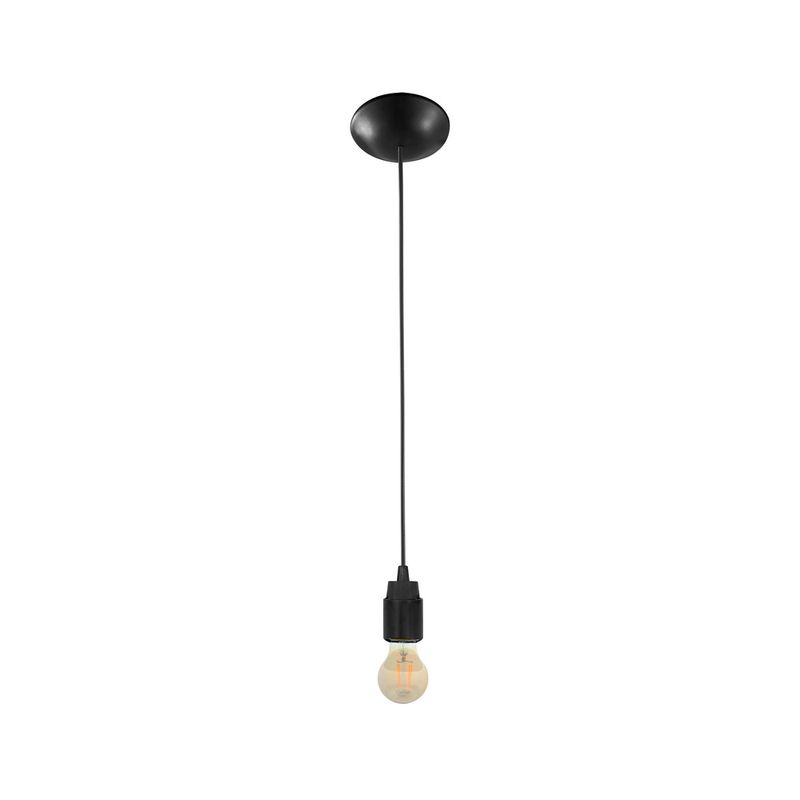 Pendente-One-em-Porcelana-Preto-para-1-Lampada-E27