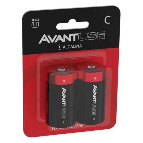 Pilha Alcalina 1.5V Tipo C-2 Blister com 2 Unidades