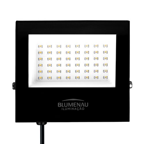 Refletor de Led Alumínio IP66 50W 3900 Lúmens Bivolt Luz Branca