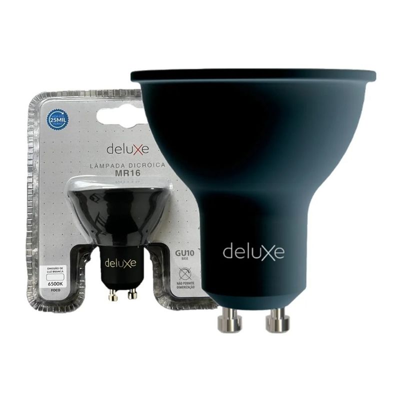 Lampada-de-LED-Dicroica-Preta-MR16-48W-GU10-350-Lumens-Luz-Branca
