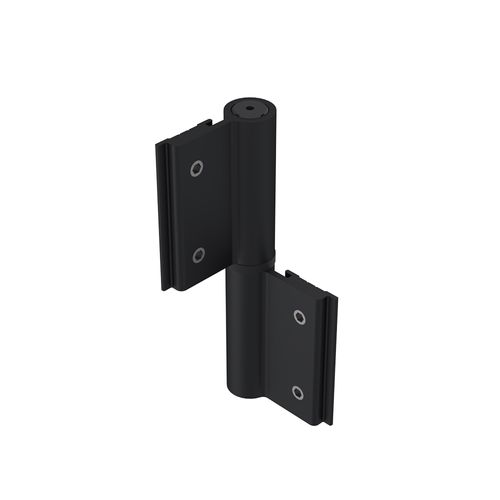 Dobradiça 02 Abas 10,3x6,7cm até 30Kg 03 Peças Alumínio Preto Fosco