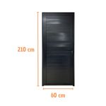 Porta-Laminada-Fechada-Aluminio-Preto-Esquerdo-210x60cm