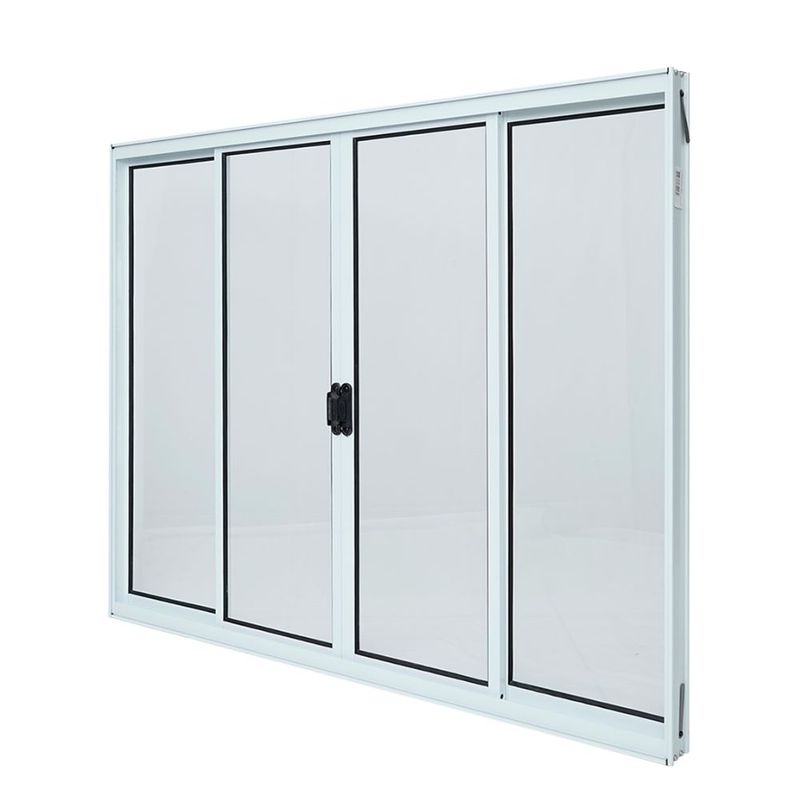 Janela-de-Correr-4-Folhas-sem-Grade-Aluminio-Branco-100x200cm
